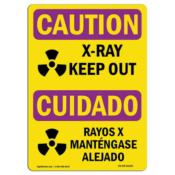 Work Site Radiation Area Only When X-Ray with Symbol Rigid Plastic Sign Warehouse OSHA Caution Radiation Sign  Made in The USA Protect Your Business 
